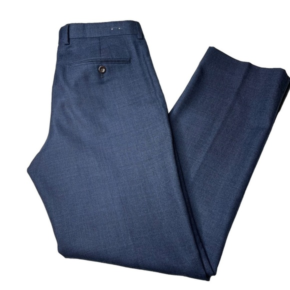 J. CREW BOWERY Classic Fit Navy Blue Wool Men's Dress Pants Trousers 33 … - Picture 9 of 16